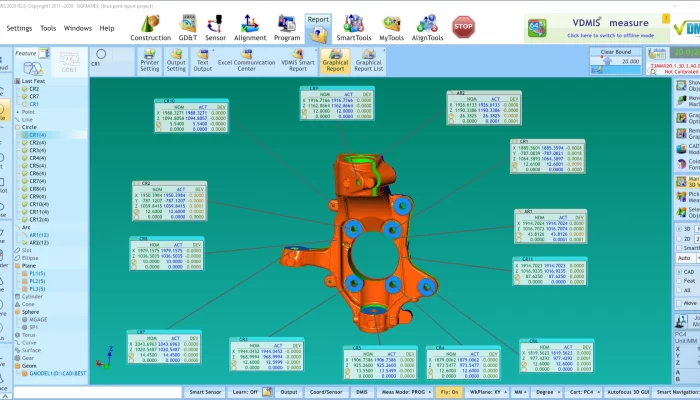 CMM SOFTWARE 3D GRAPHIC REPORT
